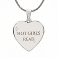 "Hot Girls Read" Luxury Heart Bangle Necklace